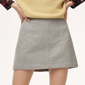 Aritzia Wilfred gray wool skirt